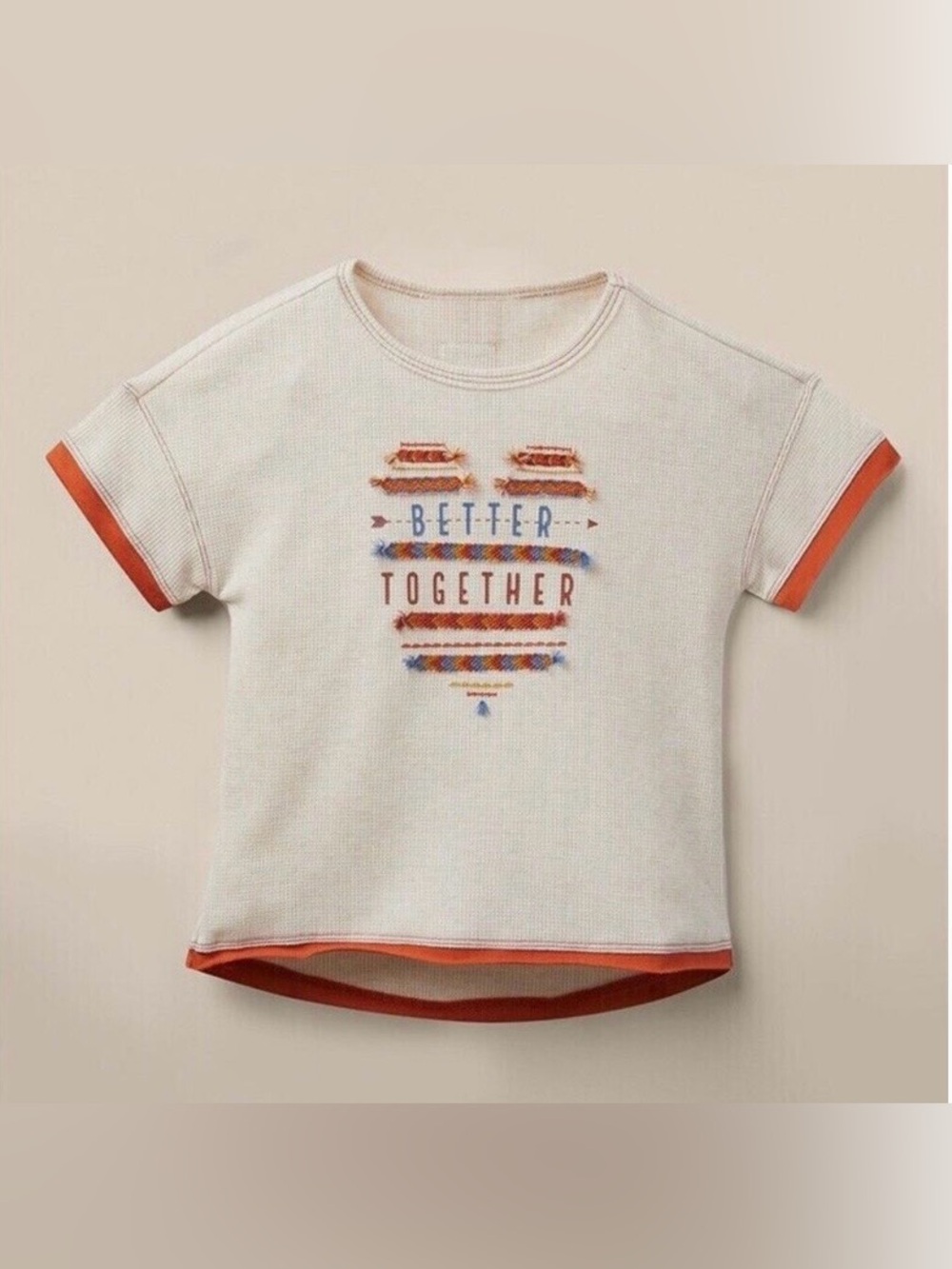 Matilda Jane Better Together Embroidered Waffle Tee T-Shirt Size 2